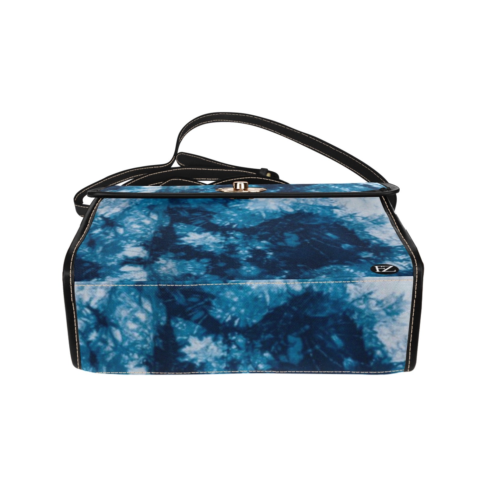 fz tye handbag all over print canvas bag (model 1641)(black)