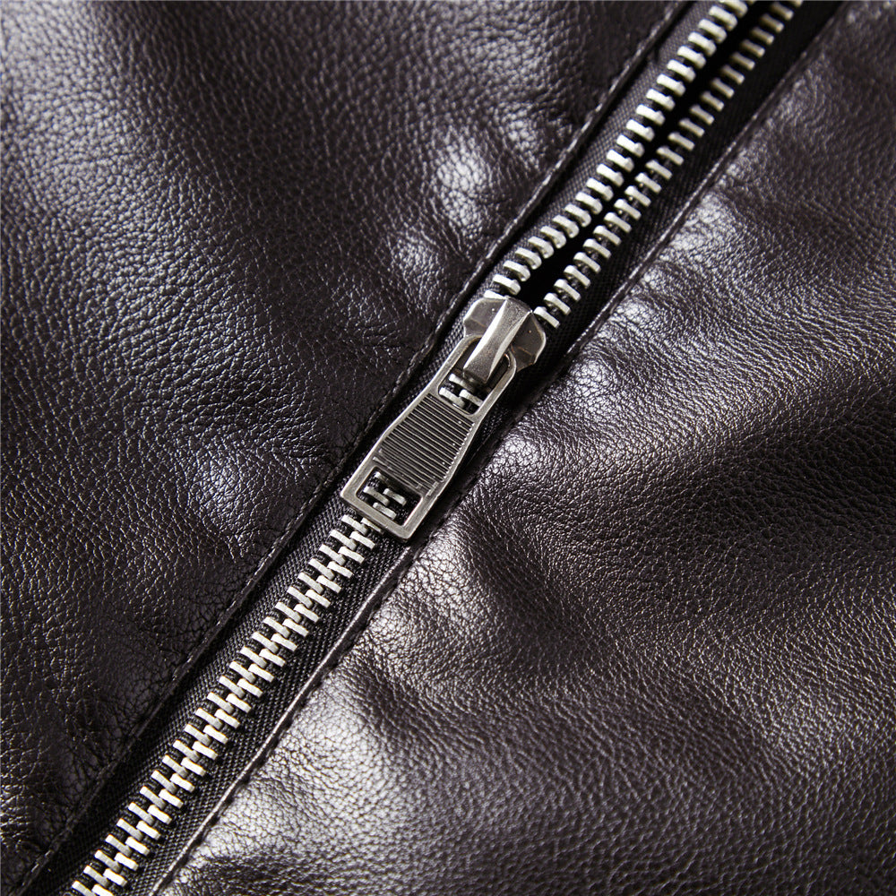 FZ Men's "Cosimo" Faux Leather Biker Jacket - FZwear