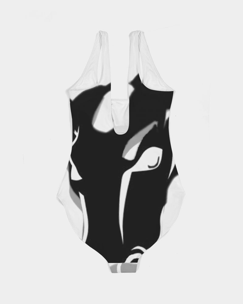 the white  bull women's one-piece swimsuit