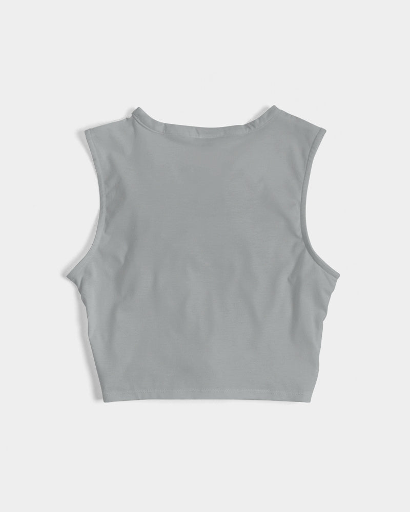 flying grey women's twist-front tank