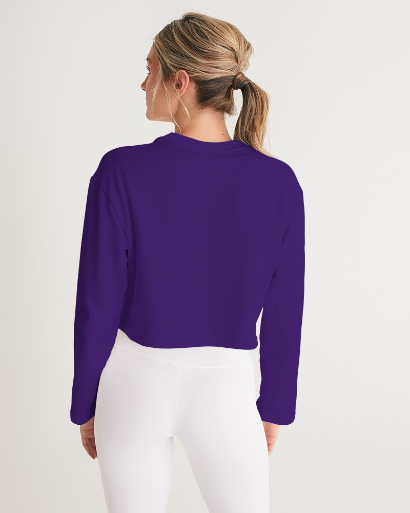 purple flite reloaded women's cropped sweatshirt