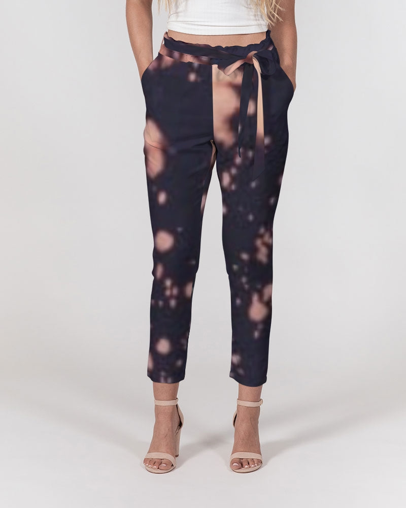 fz abstract women's belted tapered pants