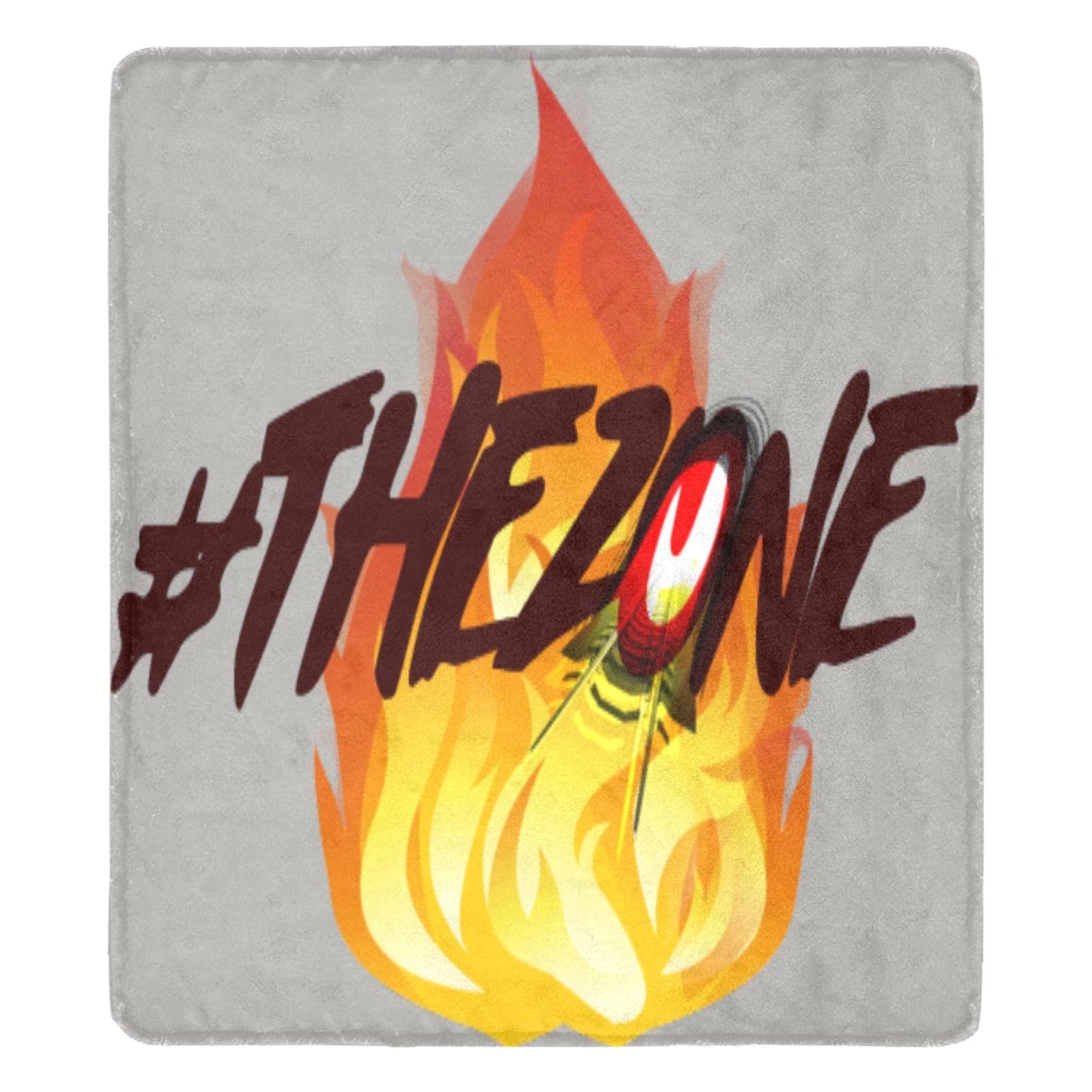 fz blanket zone (xl) one size / fz blanket - zone grey ultra-soft micro fleece blanket 70"x80"