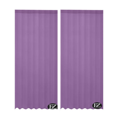 fz gauze curtain one size / fz room curtains - purple gauze curtain 28"x95" (two pieces)