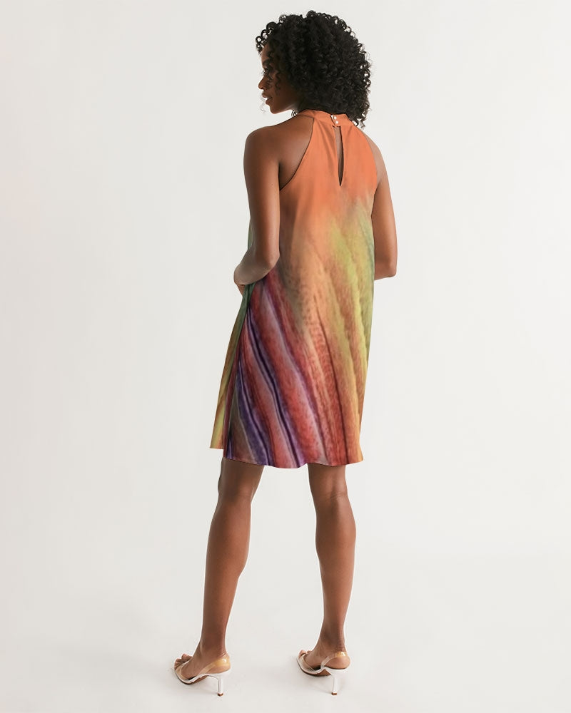 abstract zone women's halter dress