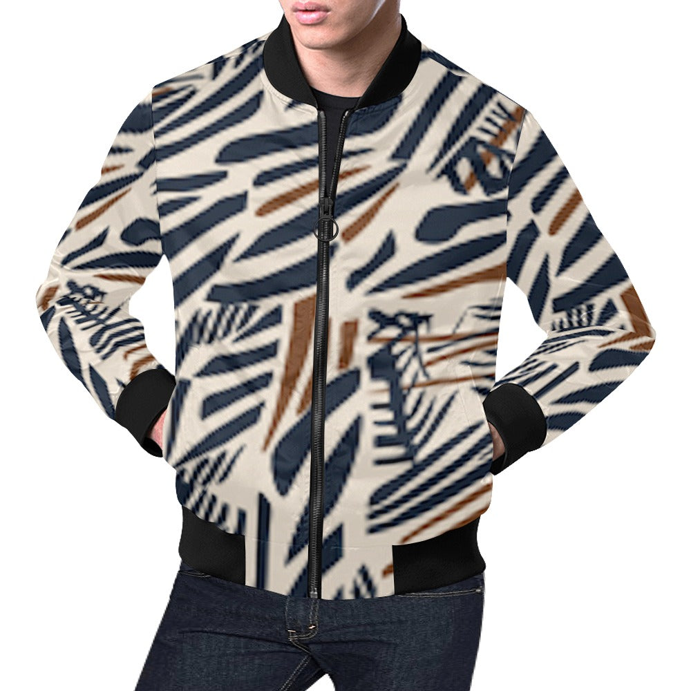 fz men's designer jacket- safari men's all over print casual jacket (model h19)