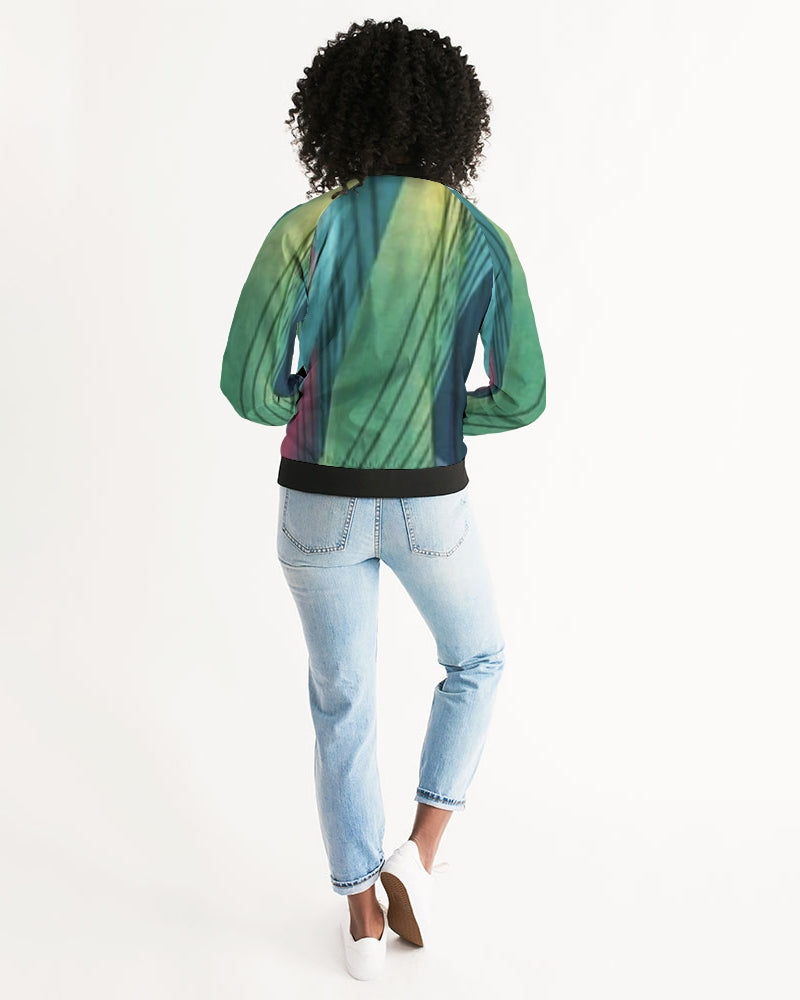 fzwear stripe women's bomber jacket