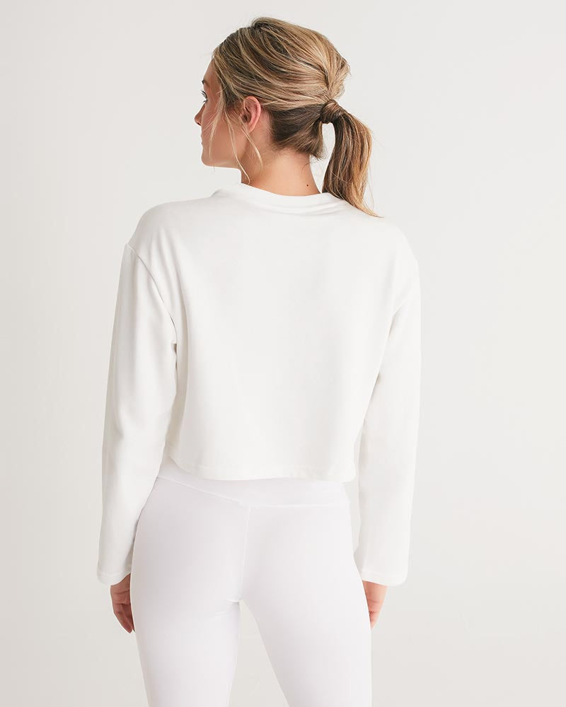 the white  bull women's cropped sweatshirt