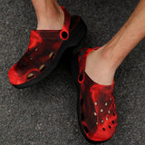 fz unisex sandals - fire custom print adults clogs