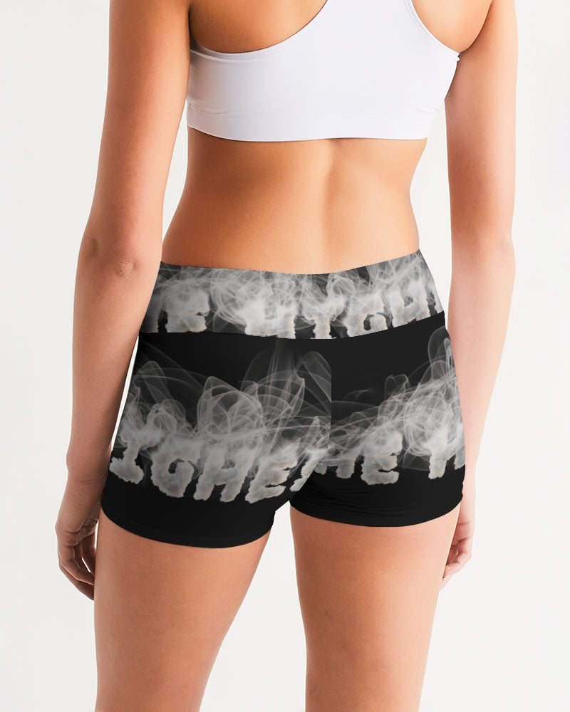 smoking the highest women's mid-rise yoga shorts