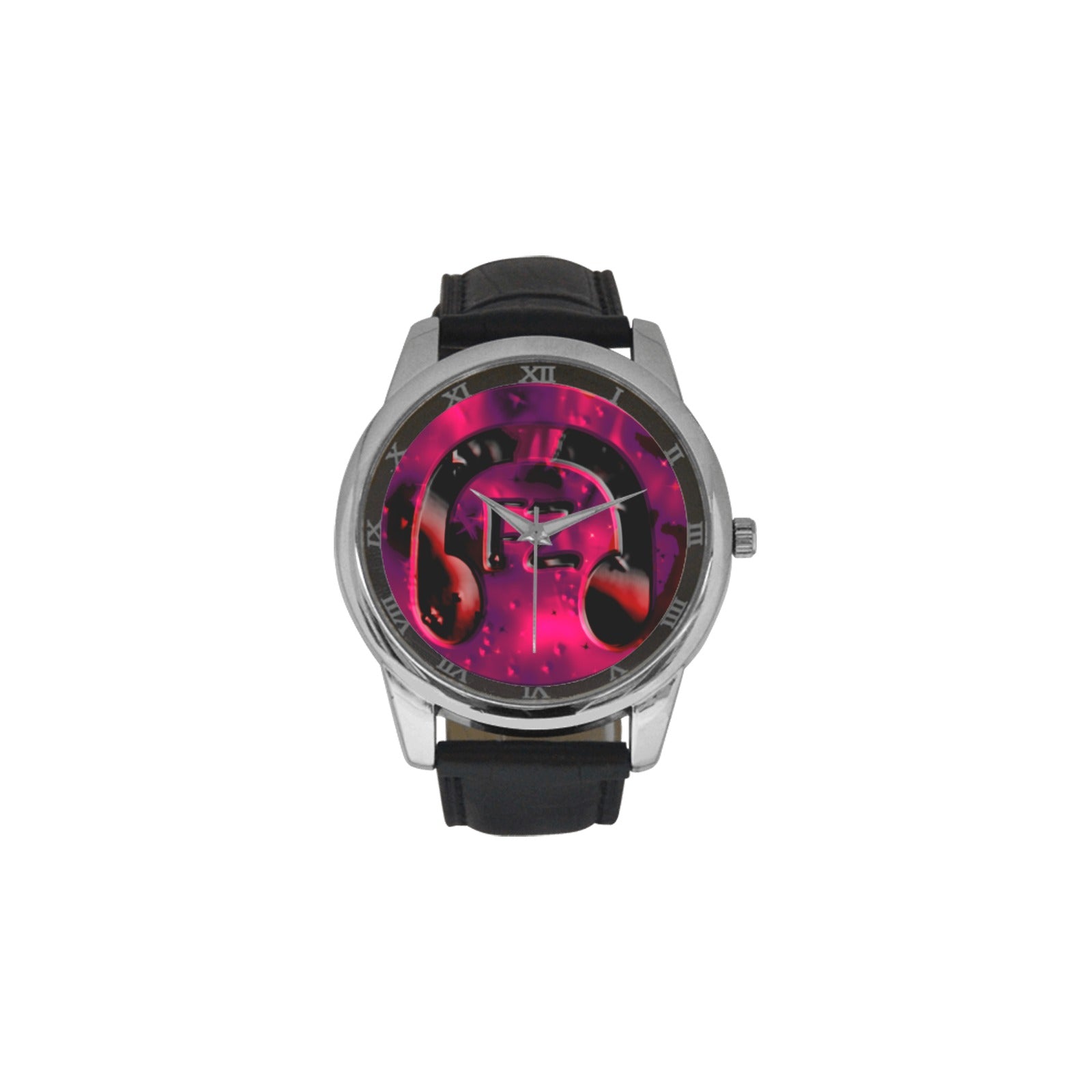 fz original watch - red men's leather strap large dial watch (model 213)