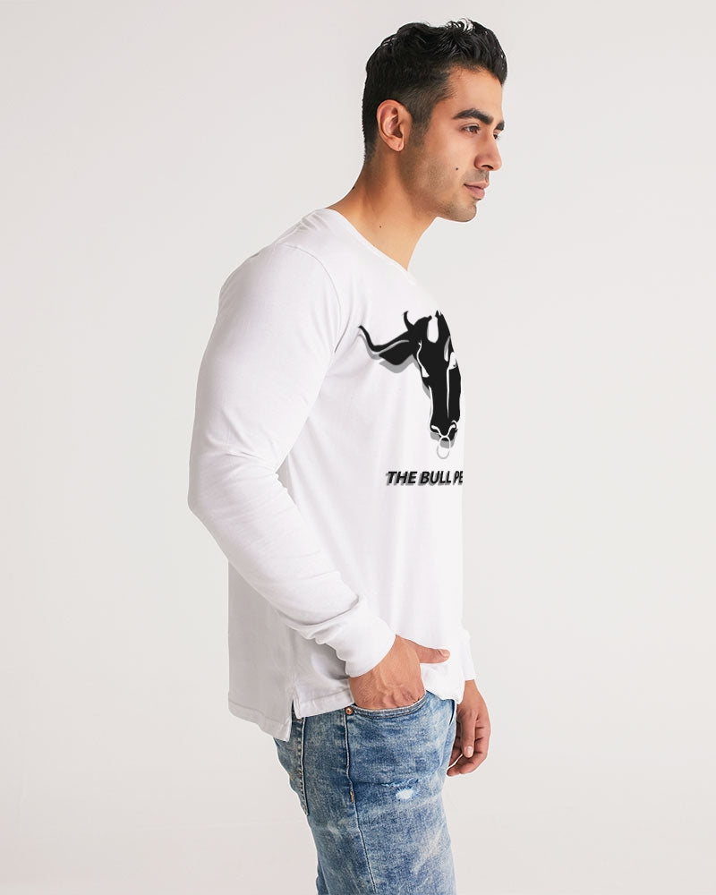 the white  bull men's long sleeve tee
