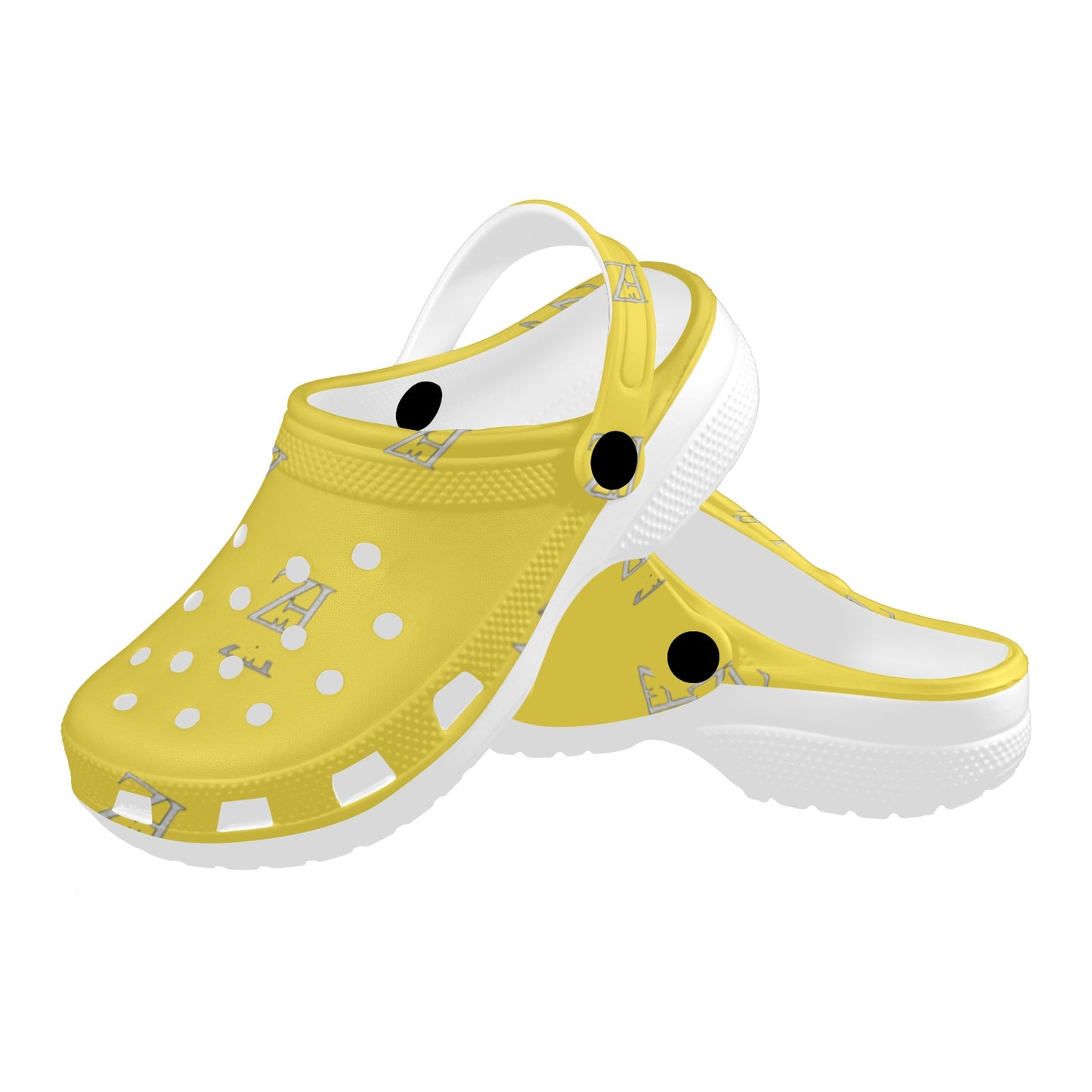 fz unisex sandals - yellow custom print adults clogs