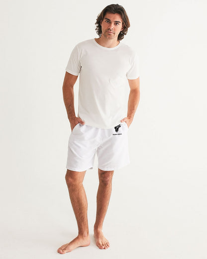 the white  bull men's swim trunk