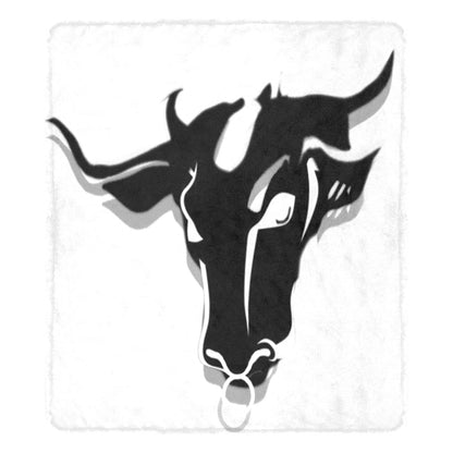 fz blanket bull (xl) one size / fz blanket - white ultra-soft micro fleece blanket 70"x80"