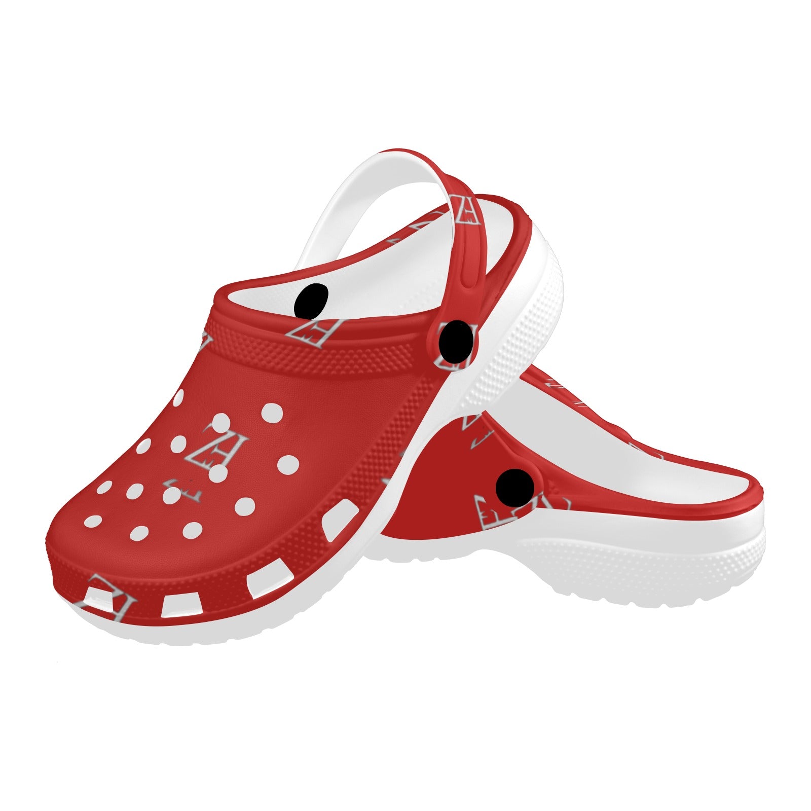 fz unisex sandals - red custom print adults clogs