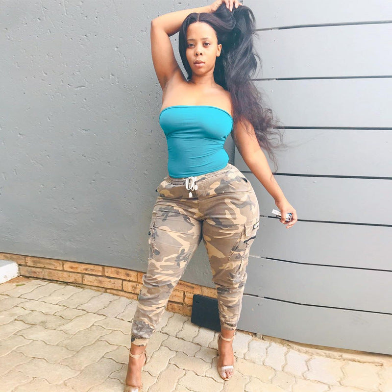 fz women casual plus size knitting pants