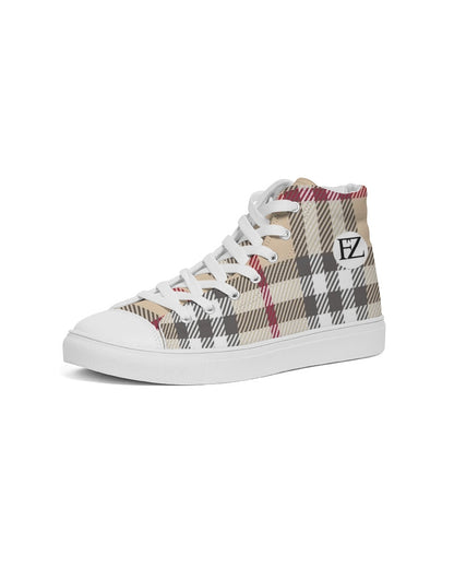 fz creme men's hightop canvas shoe