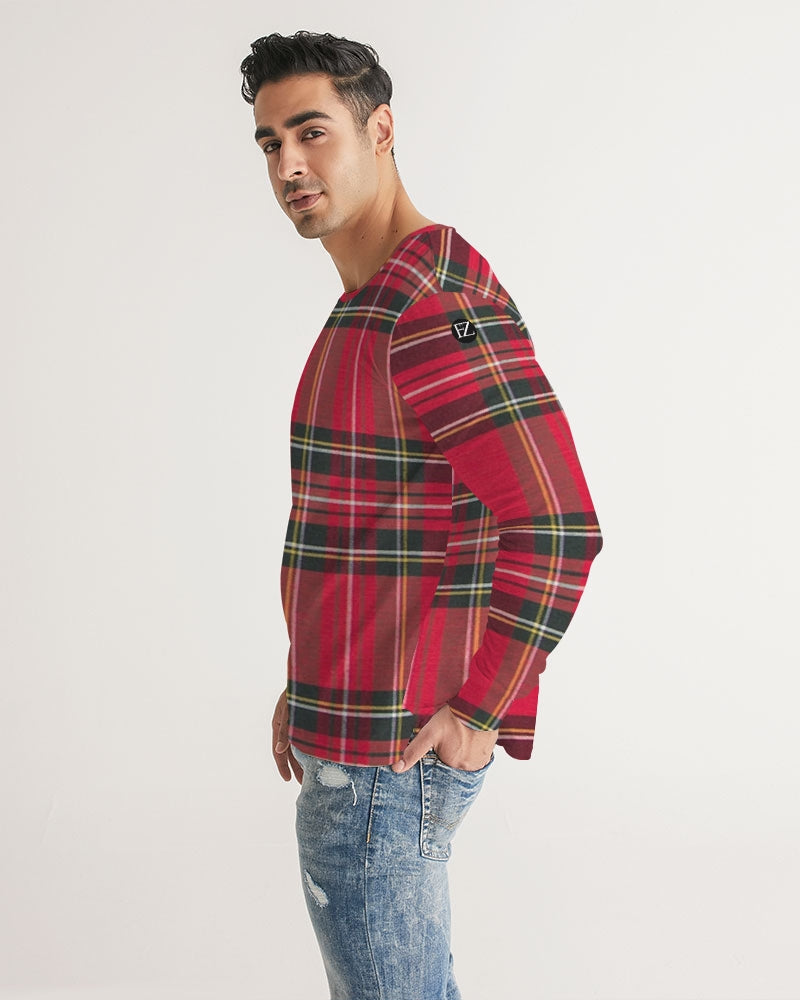 fz plaid too men's long sleeve tee