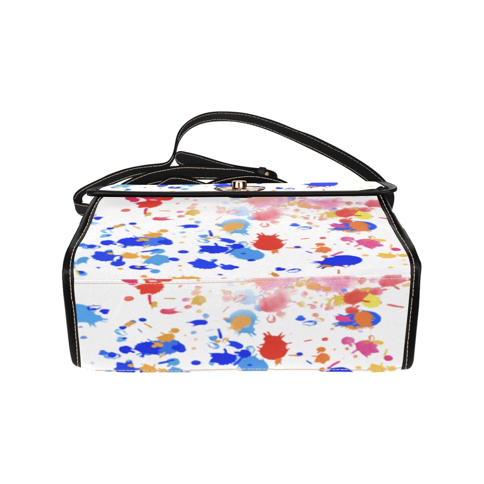 fz paint print handbag too all over print canvas bag (model 1641)(black)