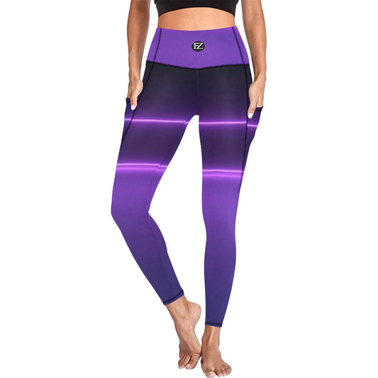 fz women's leggings 5 all over print high waist leggings with pockets (modell56)