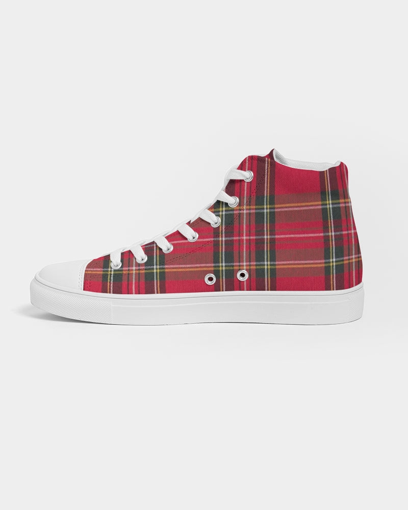fz plaid too women's hightop canvas shoe