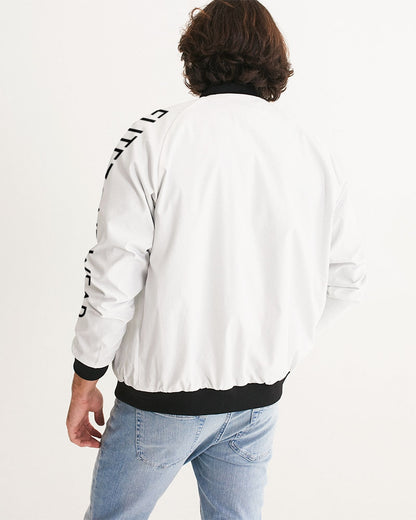 the white  bull men's bomber jacket