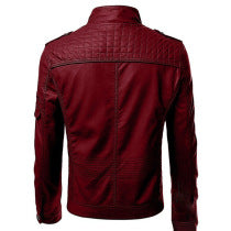 FZ Men's ""Zephyr"" Chaqueta de motociclista de cuero sintético"