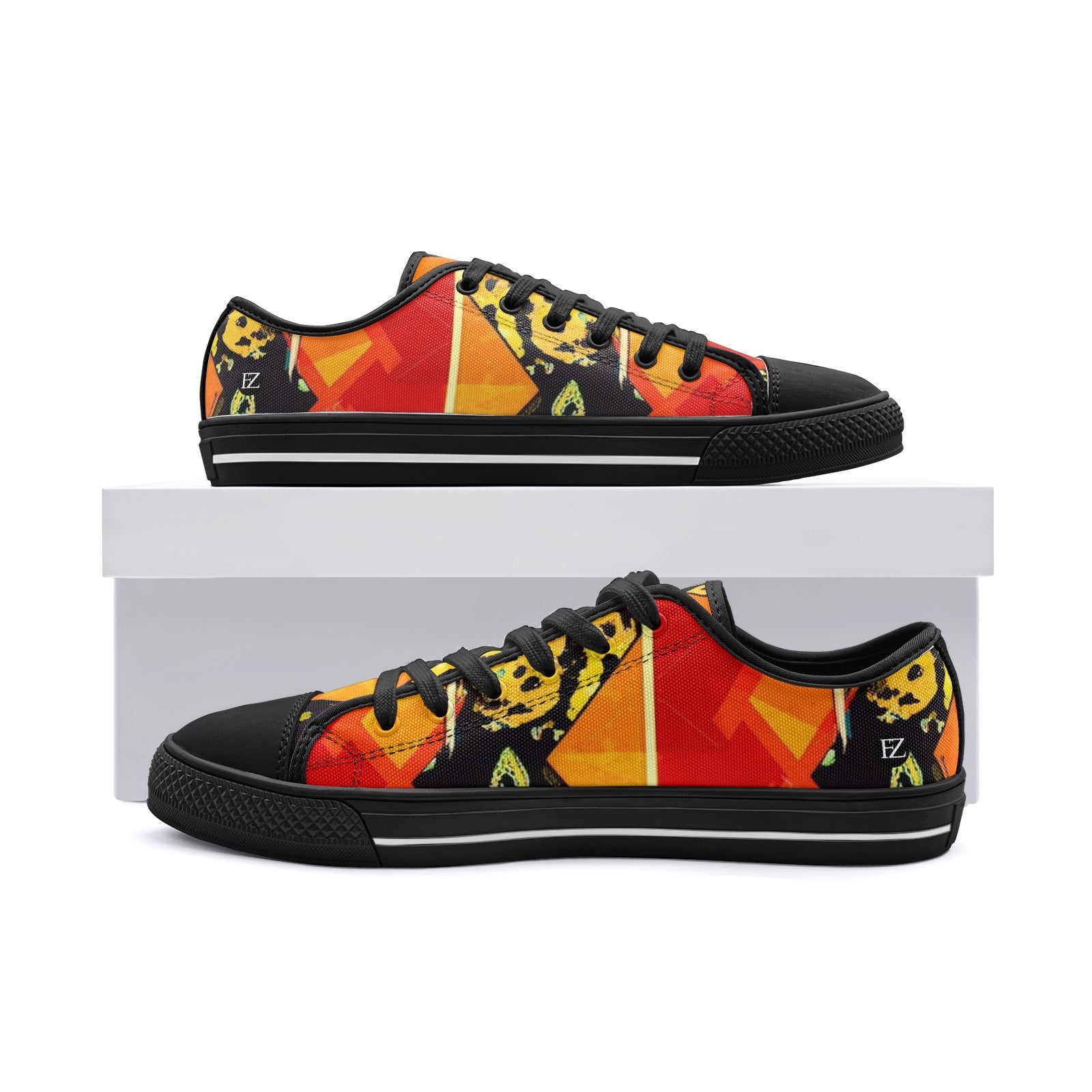 FZ African Print Unisex Low Top Canvas Shoes - FZwear