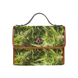 fz weed hand bag all over print waterproof canvas bag(model1641)(brown strap)