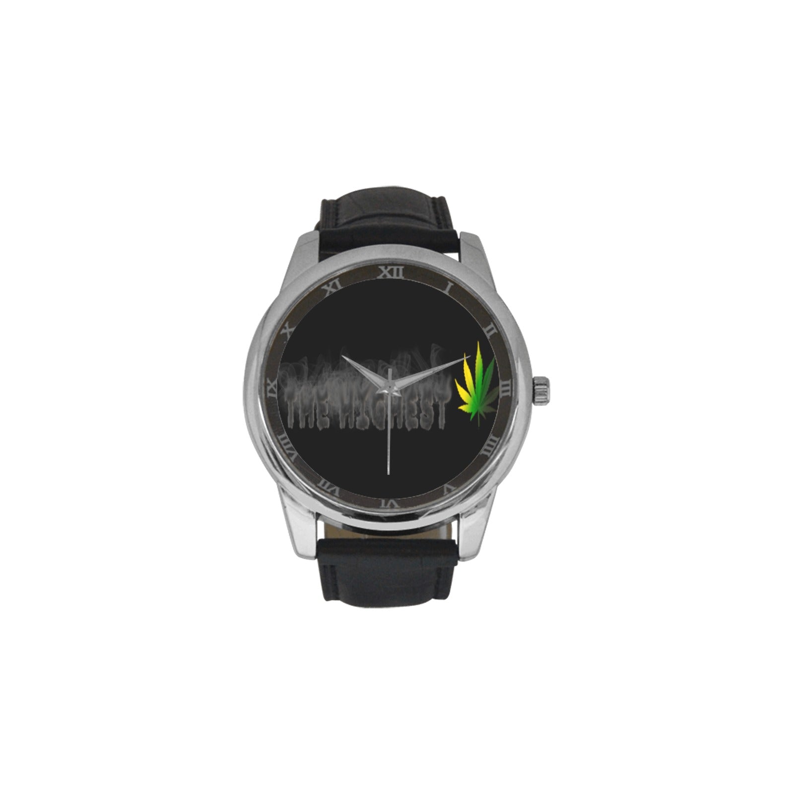 fz men's watch men's leather strap large dial watch (model 213)