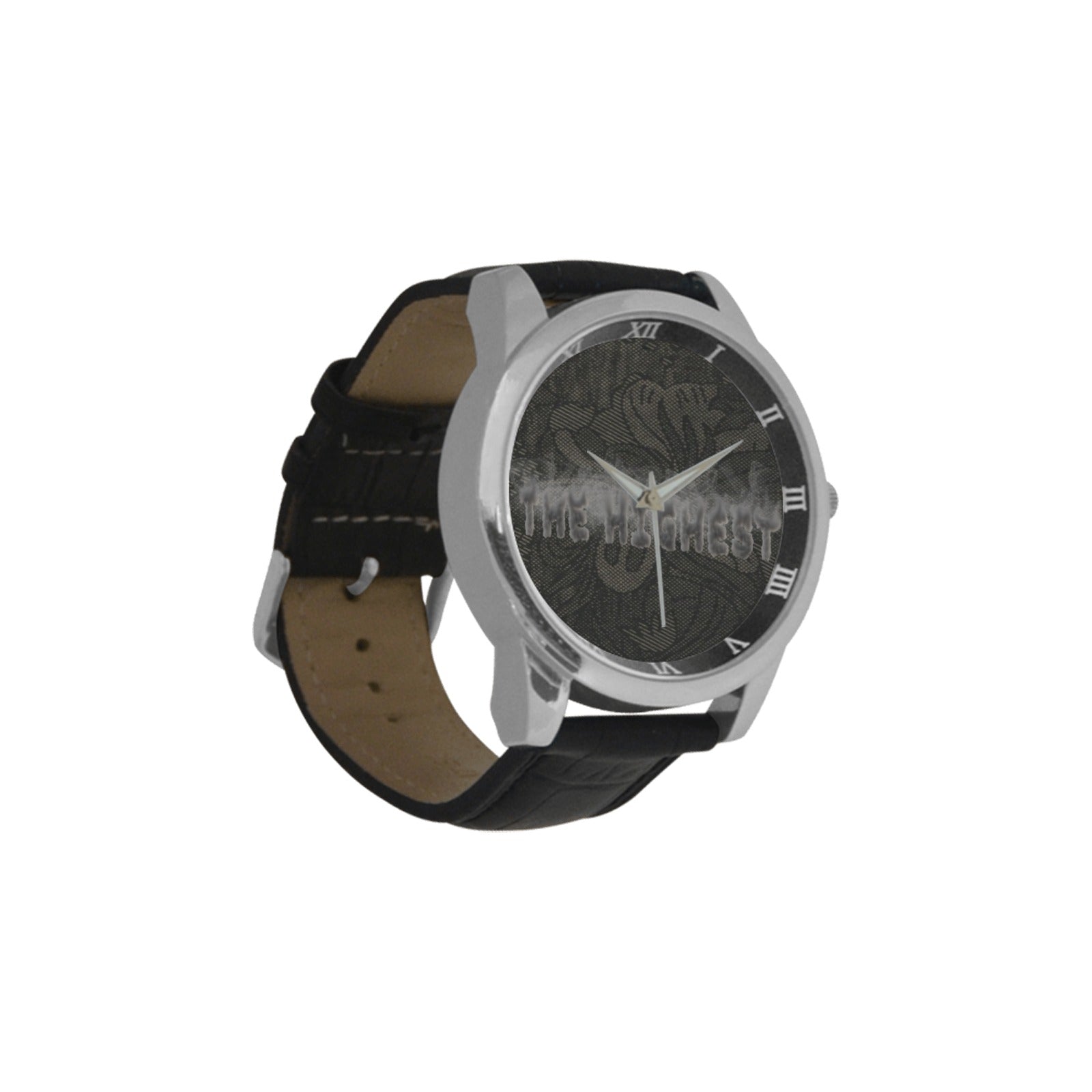 fz men's watch men's leather strap large dial watch (model 213)