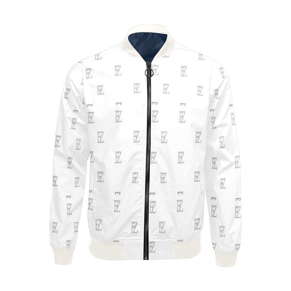 fz men's designer jacket-white men's all over print casual jacket (model h19)