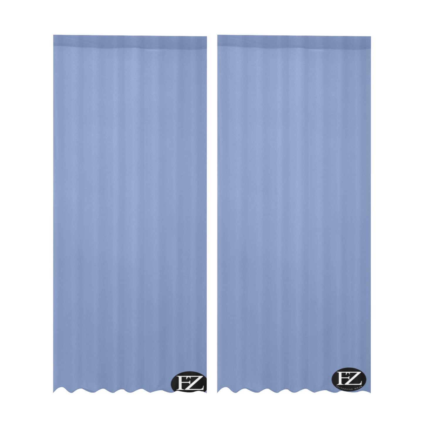 fz gauze curtain one size / fz room curtains - blue gauze curtain 28"x95" (two pieces)