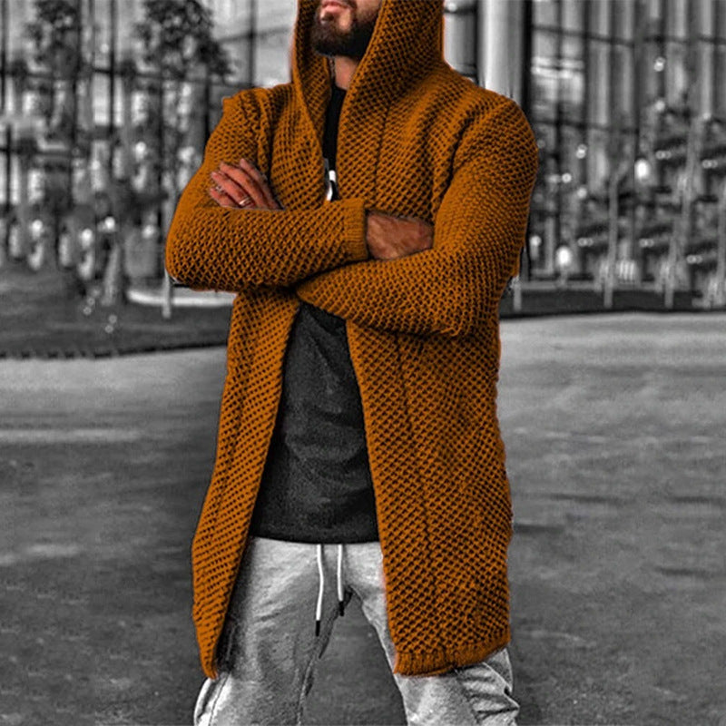 FZ Men's hooded long sleeve knitted sweater jacket - FZwear