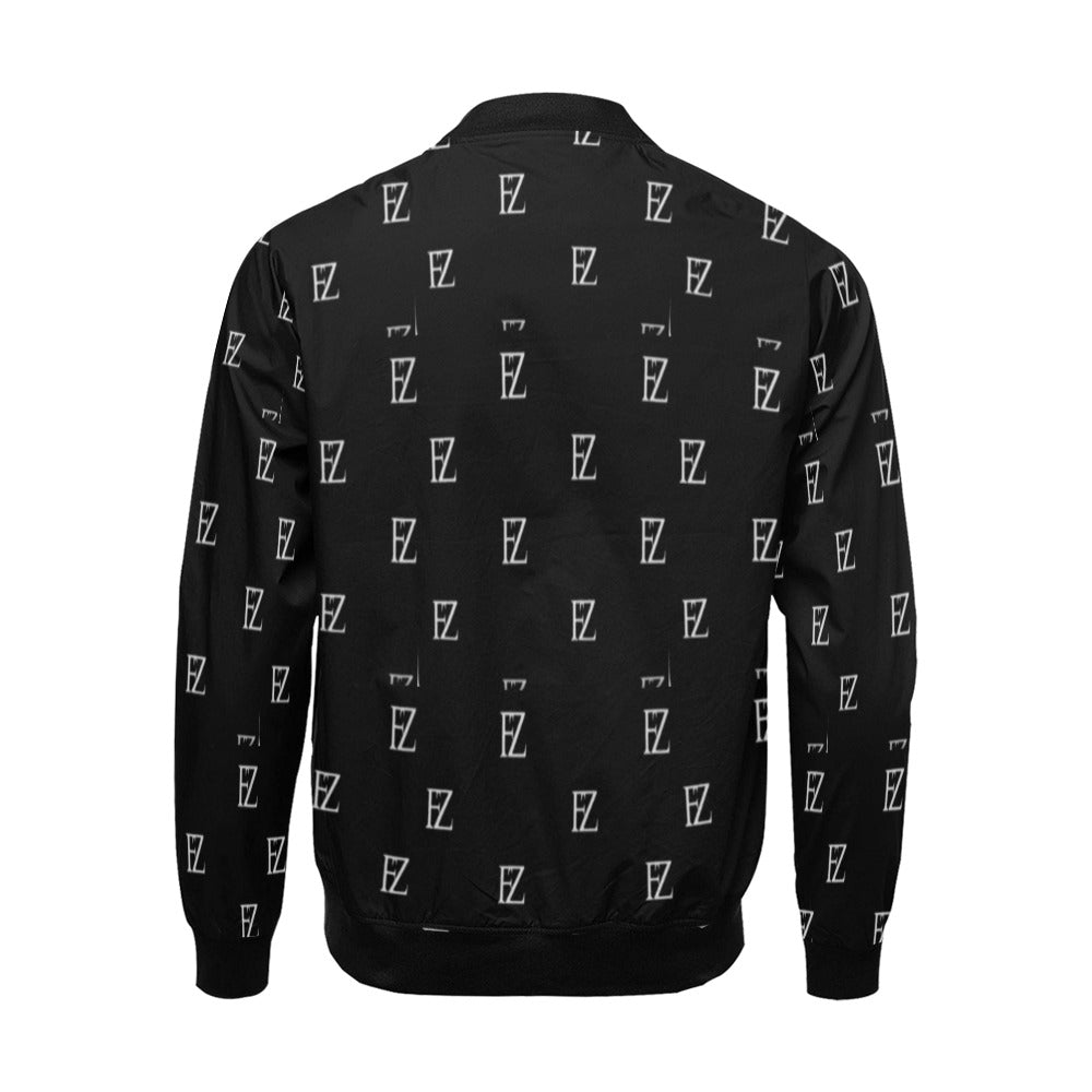 fz men's designer jacket-black men's all over print casual jacket (model h19)