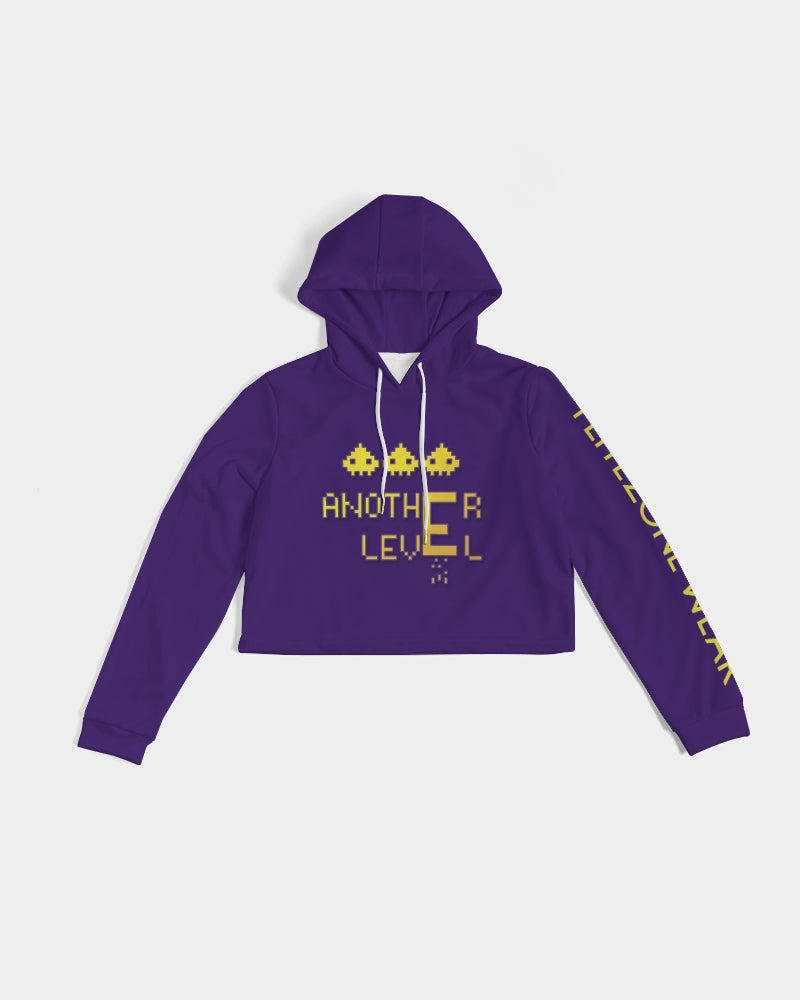 purple flite women's cropped hoodie