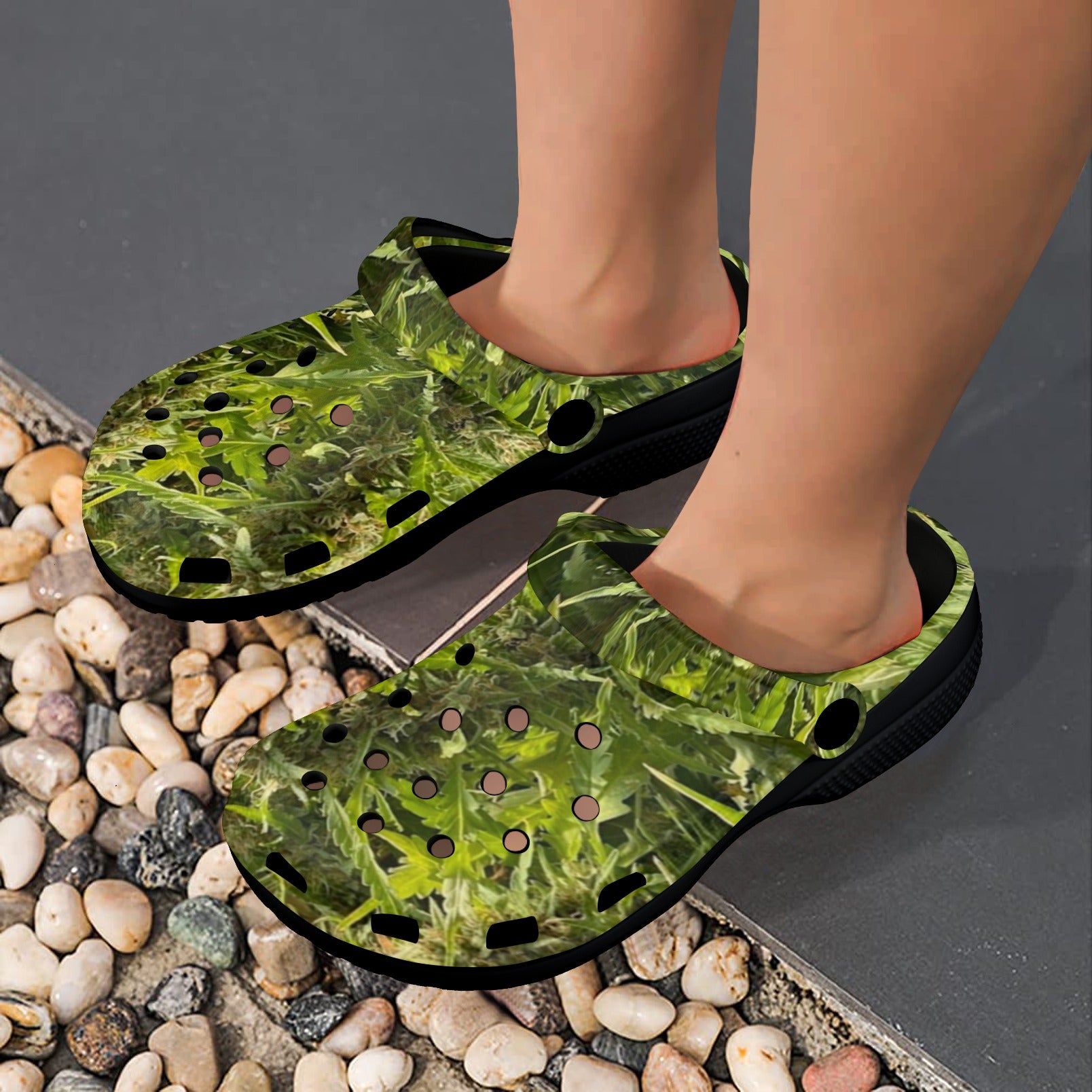 fz unisex sandals - weed custom print adults clogs