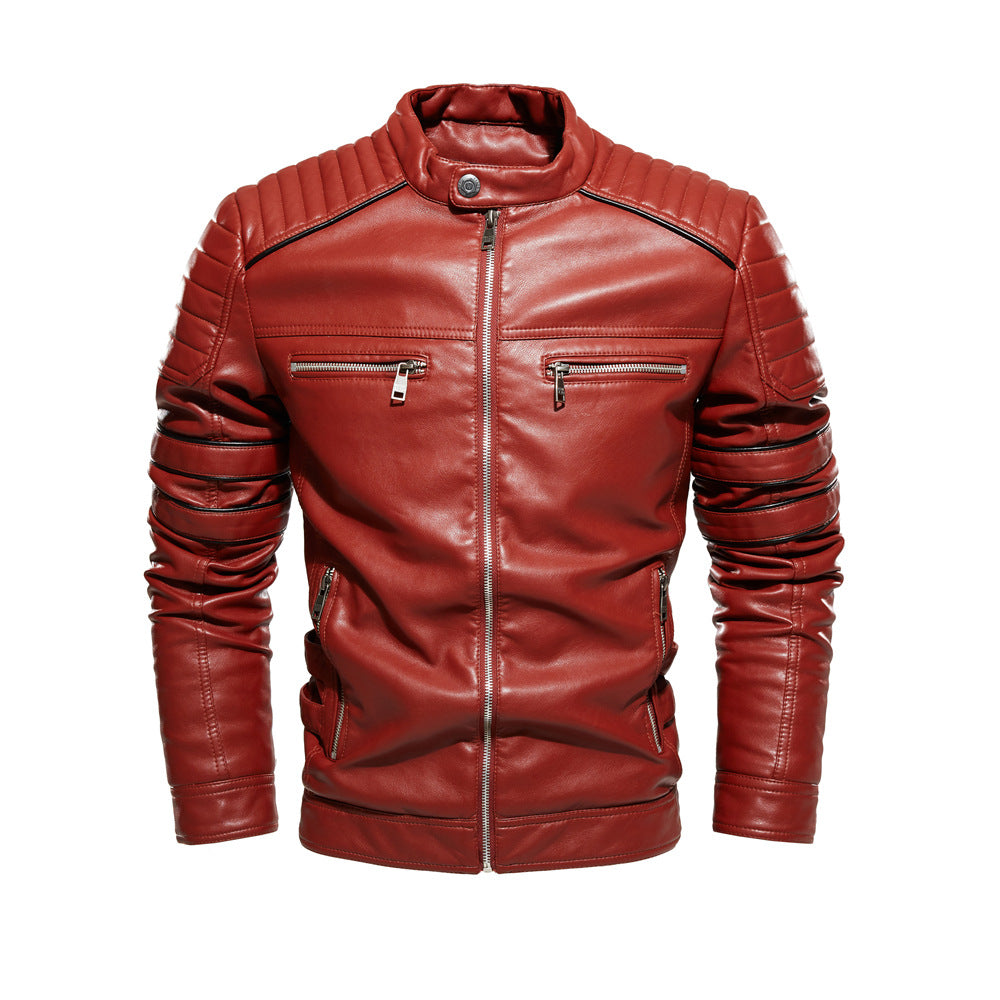 FZ Men's "Cosimo" Faux Leather Biker Jacket - FZwear