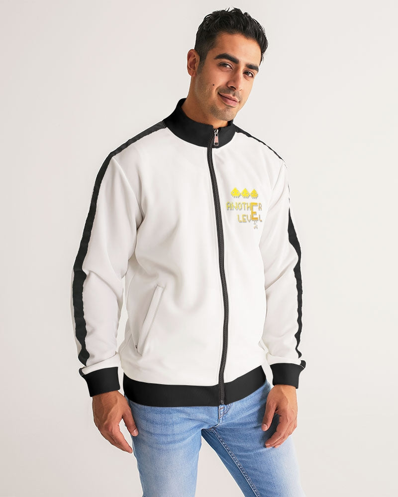white zone men's stripe-sleeve track jacket