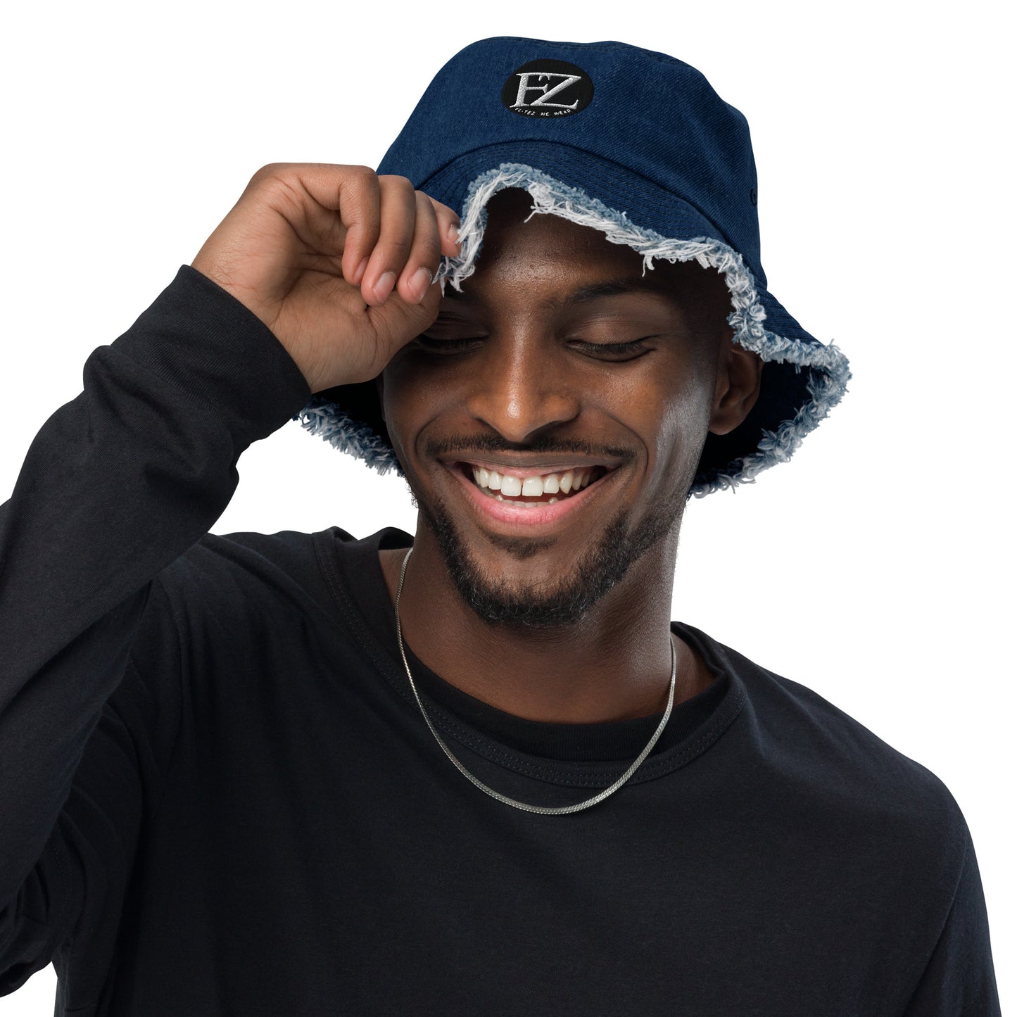 FZ Distressed denim bucket hat - FZwear