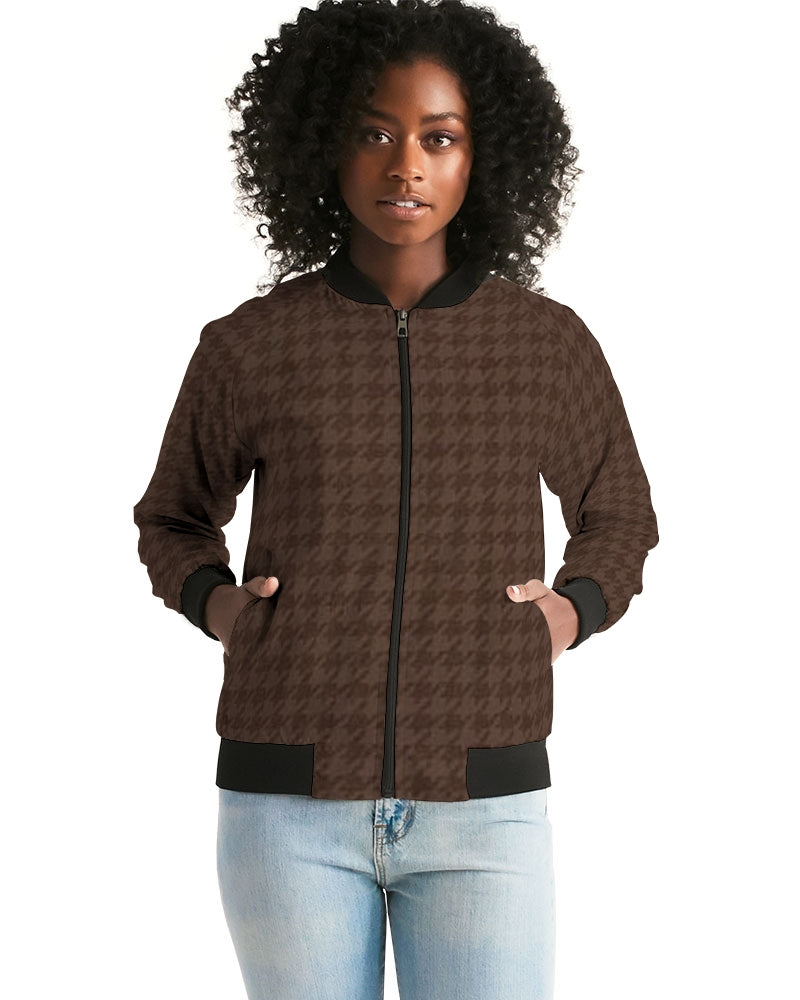 fz plaid women's bomber jacket