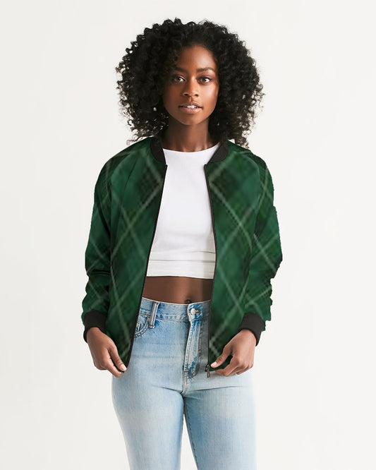 fzwear plaid women's bomber jacket