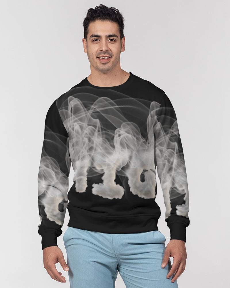 smoking the highest men's classic french terry crewneck pullover