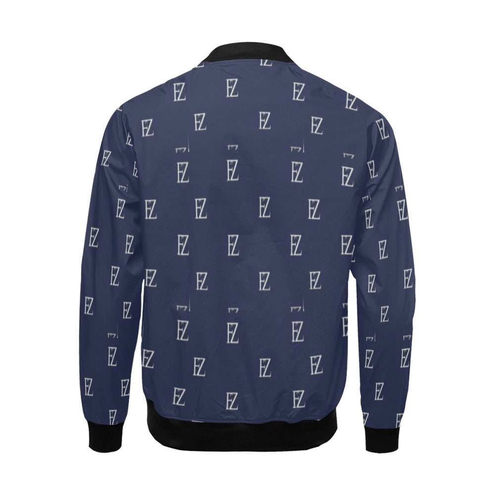 fz men's designer jacket-blue men's all over print casual jacket (model h19)