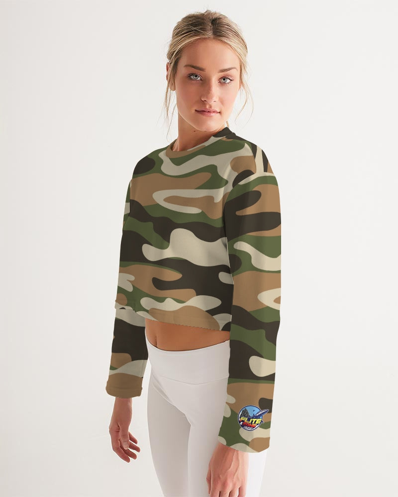 army flite women's cropped sweatshirt