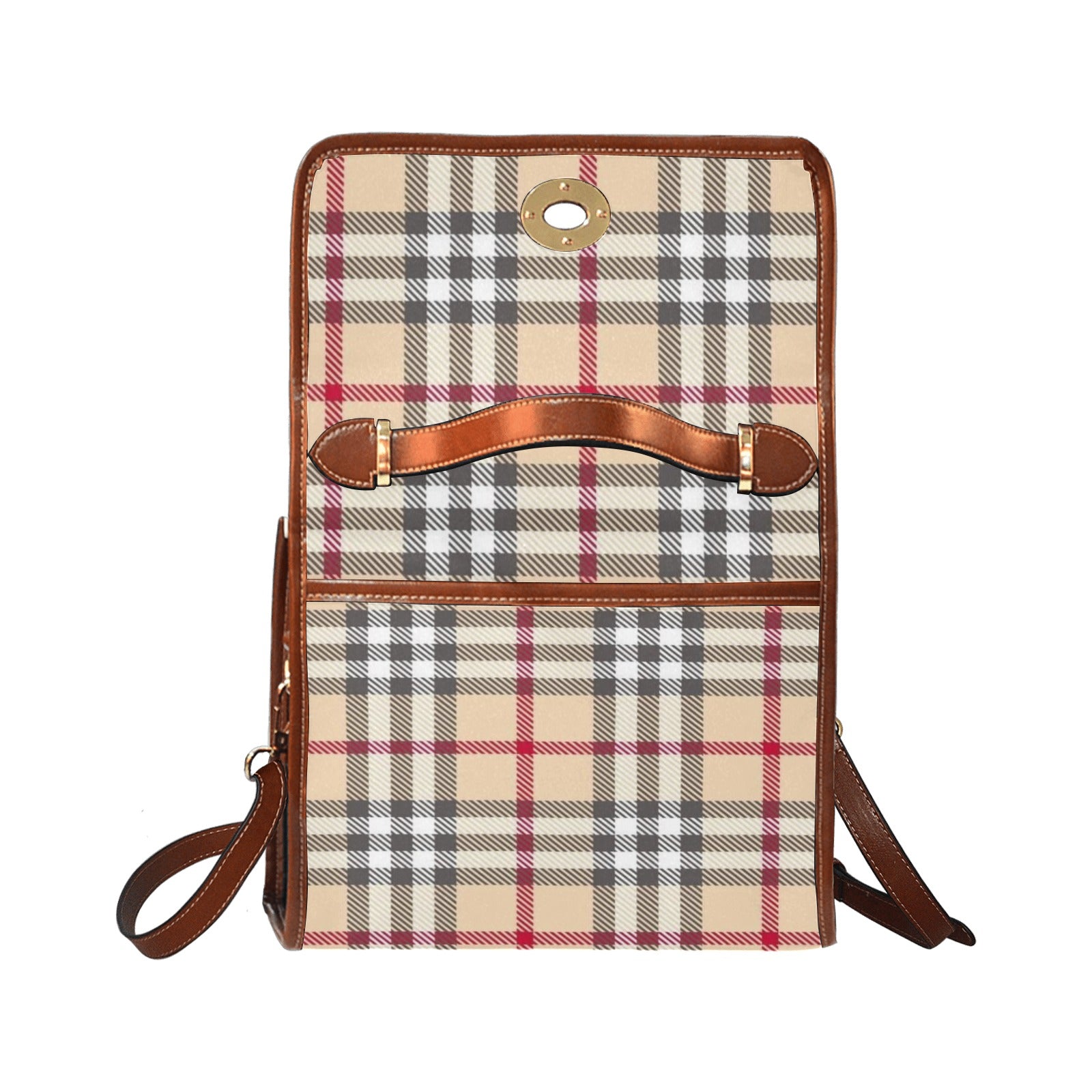 fz  designer plaid handbag