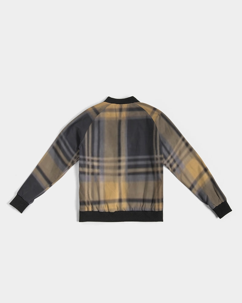 fz plaid women's bomber jacket