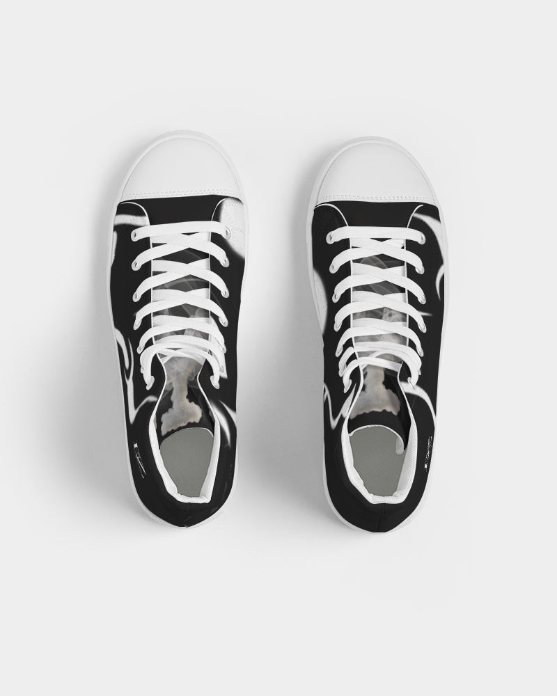 smokin black men's hightop canvas shoe