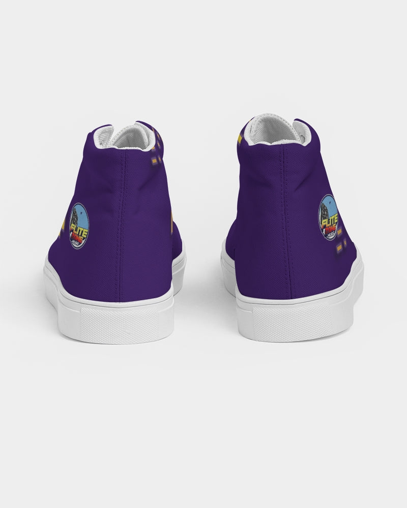 purple flite women's hightop canvas shoe